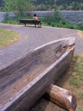 Wooden Dugout Canoe  Clearwater River  Orofino  Lewis and Clark Trail  Idaho  USA