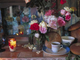 Altar Celebrating the Day of the Dead with Pan de Muertos and Offerings  Oaxaca  Mexico