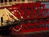 Paddlewheeler Details on Mississippi River  New Orleans  Louisiana  USA