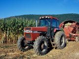 Tractor and Corn Field in Litchfield Hills  Connecticut  USA