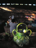 Mexico  Oaxaca  near Zaachila  pottery from Santa Maria de Atzompa at the La Capilla restaurant
