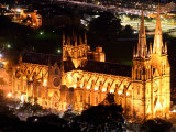 St Mary's Cathedral at Night  Sydney  Australia