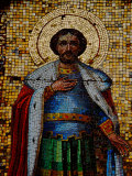 Mosaic Detail with Image of Christ  Alexander Nevsky Cathedral  Yalta  Ukraine