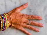 Henna Design on Woman's Hands  Delhi  India