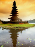 Religious Ulur Danu Temple in Lake Bratan  Bali  Indonesia