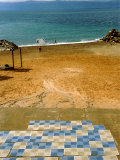 Checkered Foot Mats Lead to the Dead Sea  Dead Sea Hotel and Spa  Jordan