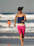 Woman on Beach  Maroochydore  Sunshine Coast  Queensland  Australia