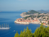 Aerial View of Medieval Walled City  Dubrovnik  Croatia
