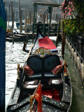 Gondolas on Grand Canal  Venice  Italy