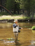 Retired Man Fly-Fishing