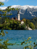 Bled Island and Julian Alps  Lake Bled  Slovenia