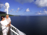 Retired Couple Enjoying the View on a Cruise Ship