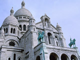 Sacre Coeur  the Sacred Heart Cathedral in Montmartre  Paris  France