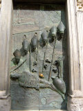 Sculptured Door by Mirsad Begic  Cathedral of St Nicholas  Ljubljana  Slovenia