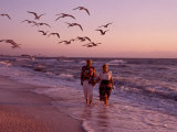 Retired Couple Relaxing on the Beach