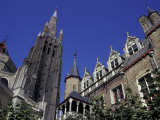 Construction Started in 12th Century on Church of Our Lady  Bruges  Belgium