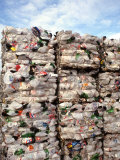 Recycling Industry Plastic and Paper Bound for Shipment Ecology