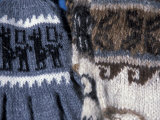 Hand Knit Gloves with Llamas at the Pisac Market  Ruins at Pisac  Peru