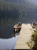 Canoes at Dock for Tours  Harriet Hunt Lake  Ketchikan  Alaska  USA