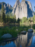 Cathedral Rocks and reflection Yosemite National Park  CA