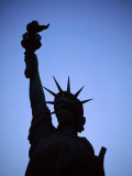 Silhouette of Statue of Liberty  New York City  New York  USA
