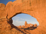 Turret Arch through North Window  Arches National Park  Utah  USA