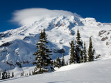 Mt Rainier after Winter Snowstorm  Mt Rainier National Park  Washington  USA