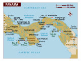 Map of Panama  Central America