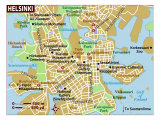 Map of Helsinki  Europe