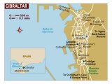 Map of Gibraltar  Europe
