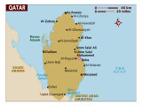 Map of Qatar  Middle East