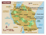 Map of Tanzania  Africa