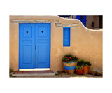 Blue Door And Adobe Wall  Taos  NM