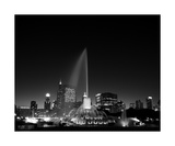 Chicagos Buckingham Fountain  Black & White