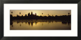 Silhouette of a Temple at Sunrise  Angkor Wat  Cambodia