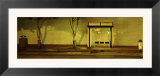 Bus Stop at Night  San Francisco  California  USA