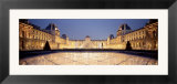 Light Illuminated in the Museum  Louvre Pyramid  Paris  France