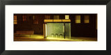 Bus Stop at Night  San Francisco  California  USA