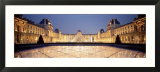 Light Illuminated in the Museum  Louvre Pyramid  Paris  France