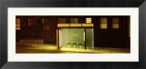 Bus Stop at Night  San Francisco  California  USA