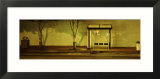 Bus Stop at Night  San Francisco  California  USA