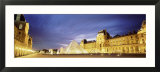 Light Illuminated in the Museum  Louvre Pyramid  Paris  France