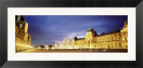 Light Illuminated in the Museum  Louvre Pyramid  Paris  France