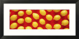 Lemons on a Red Background