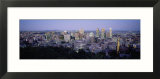 Buildings Lit Up at Dusk  Montreal  Quebec  Canada