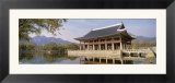 South Korea  Seoul  Kyongheru  View of Traditional Architecture on a Lake