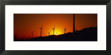 Wind Turbines at Dusk  Palm Springs  California  USA