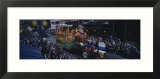 Crowd of People Cheering a Mardi Gras Parade  New Orleans  Louisiana  USA