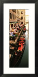 Gondolas Moored Outside of a Cafe  Venice  Italy
