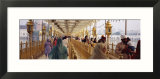 Group of People Walking on a Bridge over a Pond  Golden Temple  Amritsar  Punjab  India